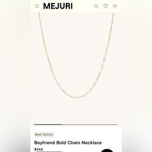 Mejuri Boyfriend Bold Chain Necklace in 14k yellow gold